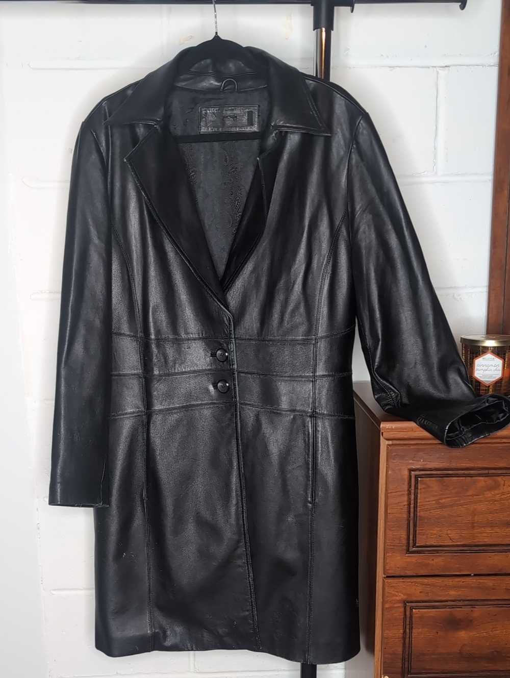 Vintage 90s Leather Coat